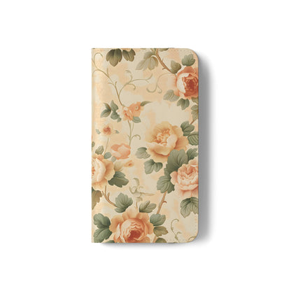 Vintage Bloom – Vegan Leather Wallet Samsung Case
