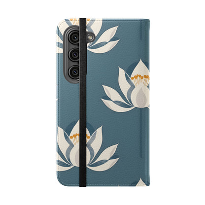 Lotus Serenity – Vegan Leather Wallet Samsung Case