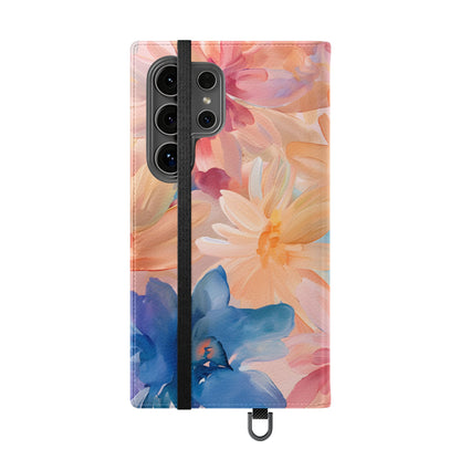 Radiant Bloom – Vegan Leather Wallet Samsung Case