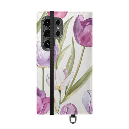 Tulip Serenade – Vegan Leather Wallet Samsung Case