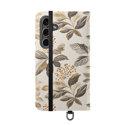 Golden Botanica – Samsung Vegan Leather Wallet Case