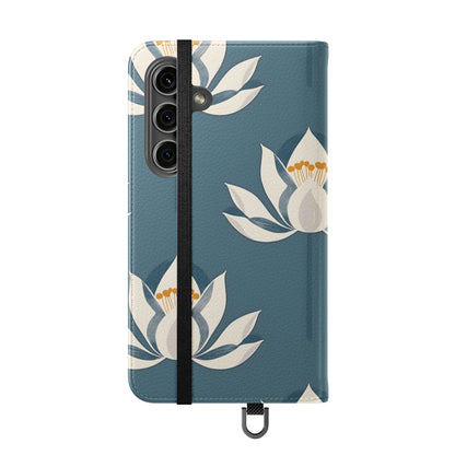 Lotus Serenity – Vegan Leather Wallet Samsung Case