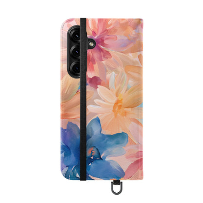 Radiant Bloom – Vegan Leather Wallet Samsung Case
