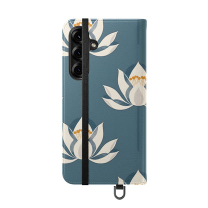 Lotus Serenity – Vegan Leather Wallet Samsung Case