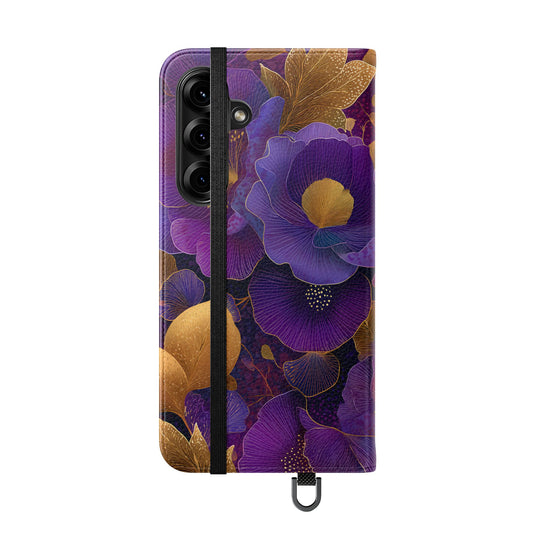 Imperial Petals – Vegan Leather Samsung Flip Phone Case