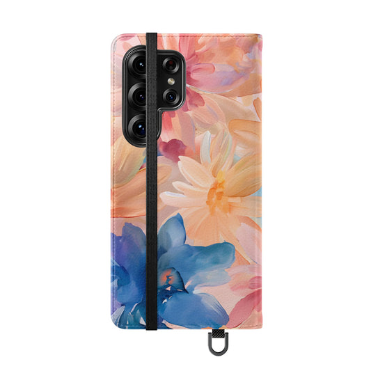 Radiant Bloom – Vegan Leather Wallet Samsung Case