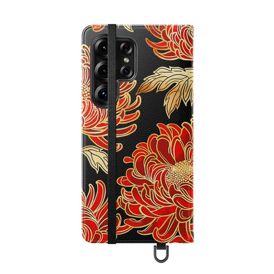 Ember Petals – Vegan Leather Wallet Samsung Case
