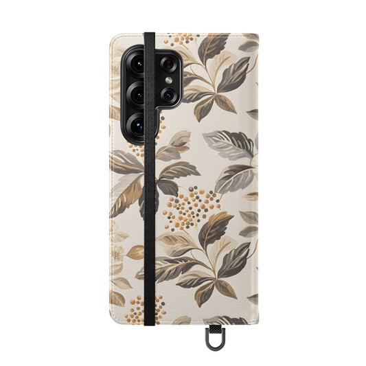 Golden Botanica – Samsung Vegan Leather Wallet Case