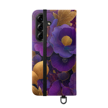 Imperial Petals – Vegan Leather Samsung Flip Phone Case