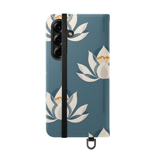 Lotus Serenity – Vegan Leather Wallet Samsung Case