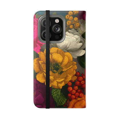 Midnight Bloom – iPhone Wallet Case