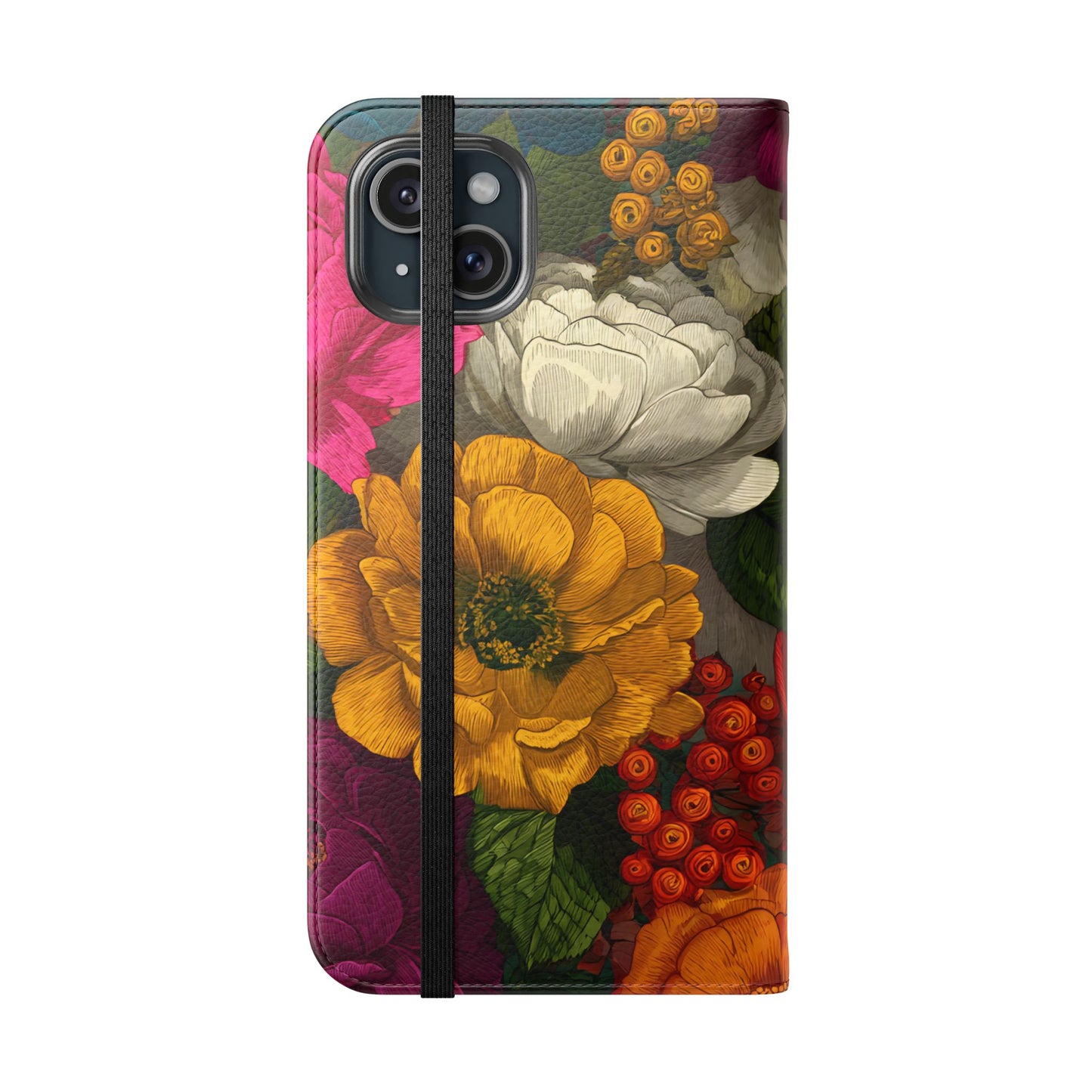 Midnight Bloom – iPhone Wallet Case