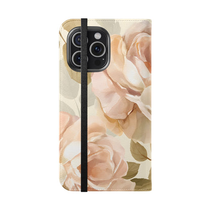 Soft Rose Elegance – iPhone Wallet Case
