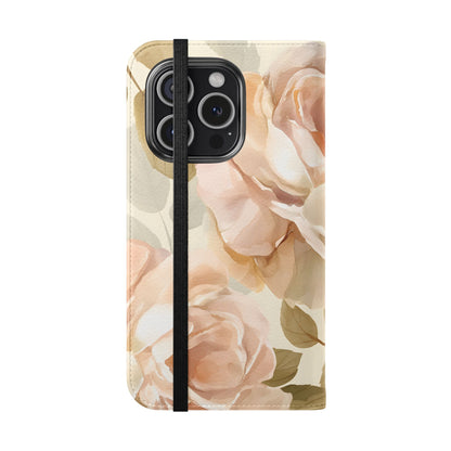 Soft Rose Elegance – iPhone Wallet Case