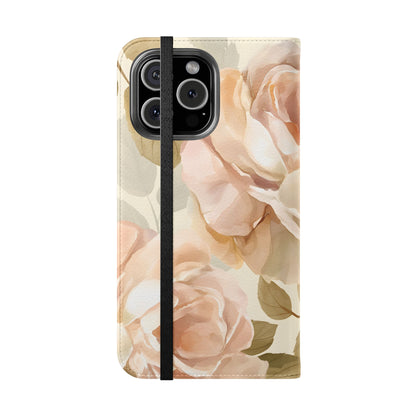 Soft Rose Elegance – iPhone Wallet Case