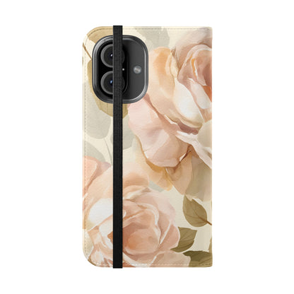 Soft Rose Elegance – iPhone Wallet Case