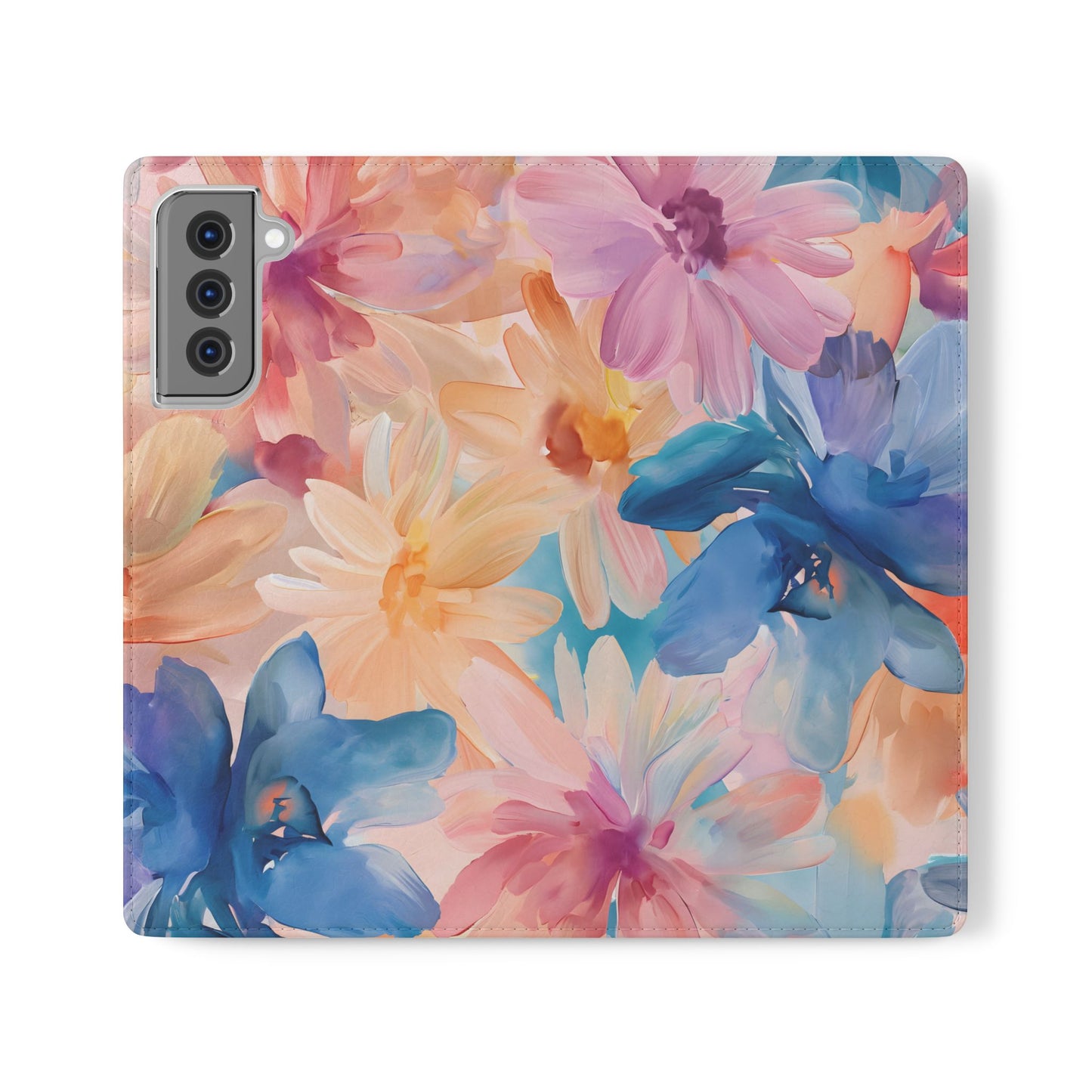 Radiant Bloom – Vegan Leather Wallet Samsung Case