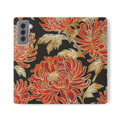 Ember Petals – Vegan Leather Wallet Samsung Case