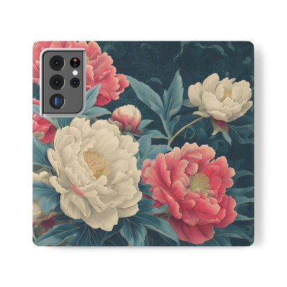 Floral Whispers – Vegan Leather Flip Samsung Case