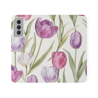 Tulip Serenade – Vegan Leather Wallet Samsung Case