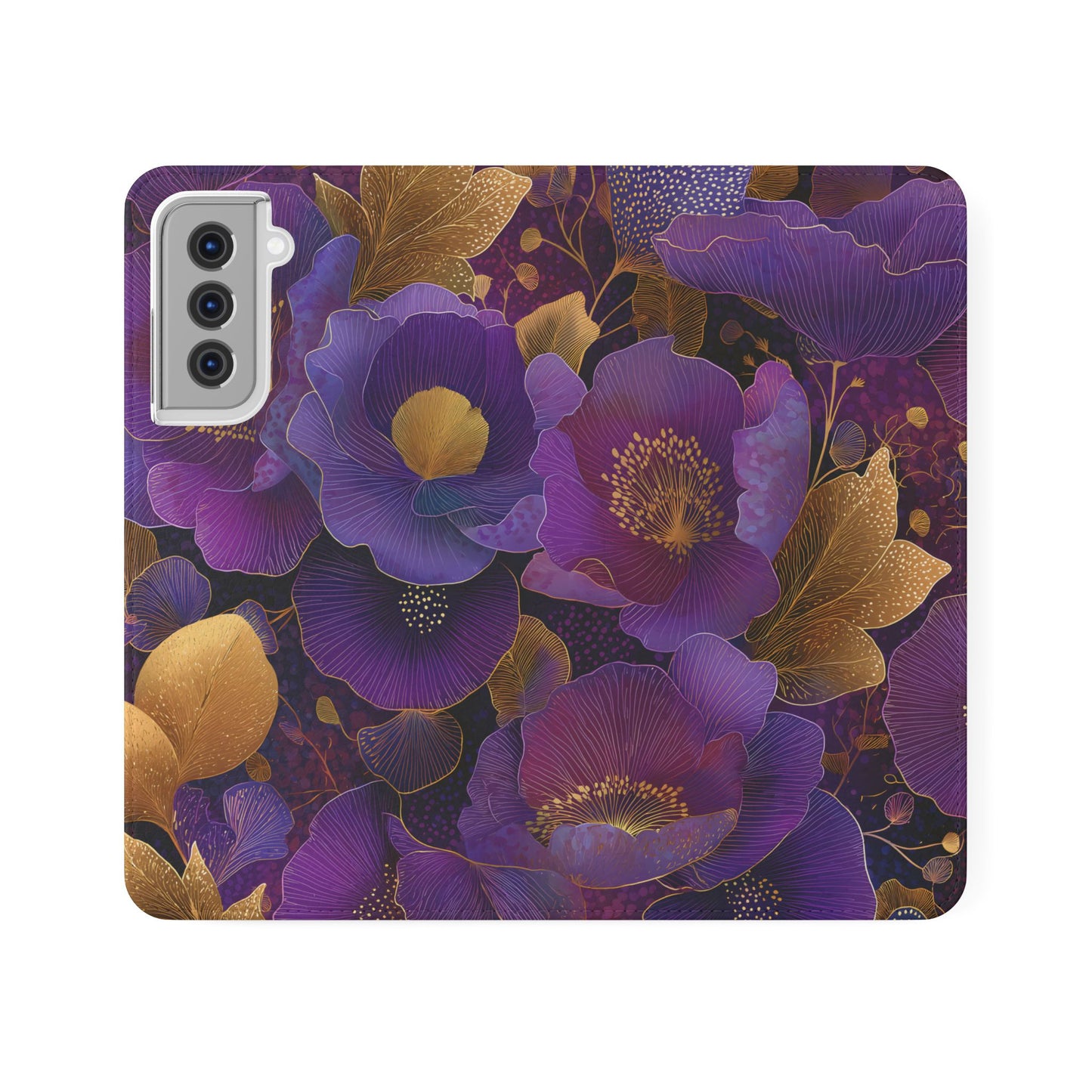 Imperial Petals – Vegan Leather Samsung Flip Phone Case