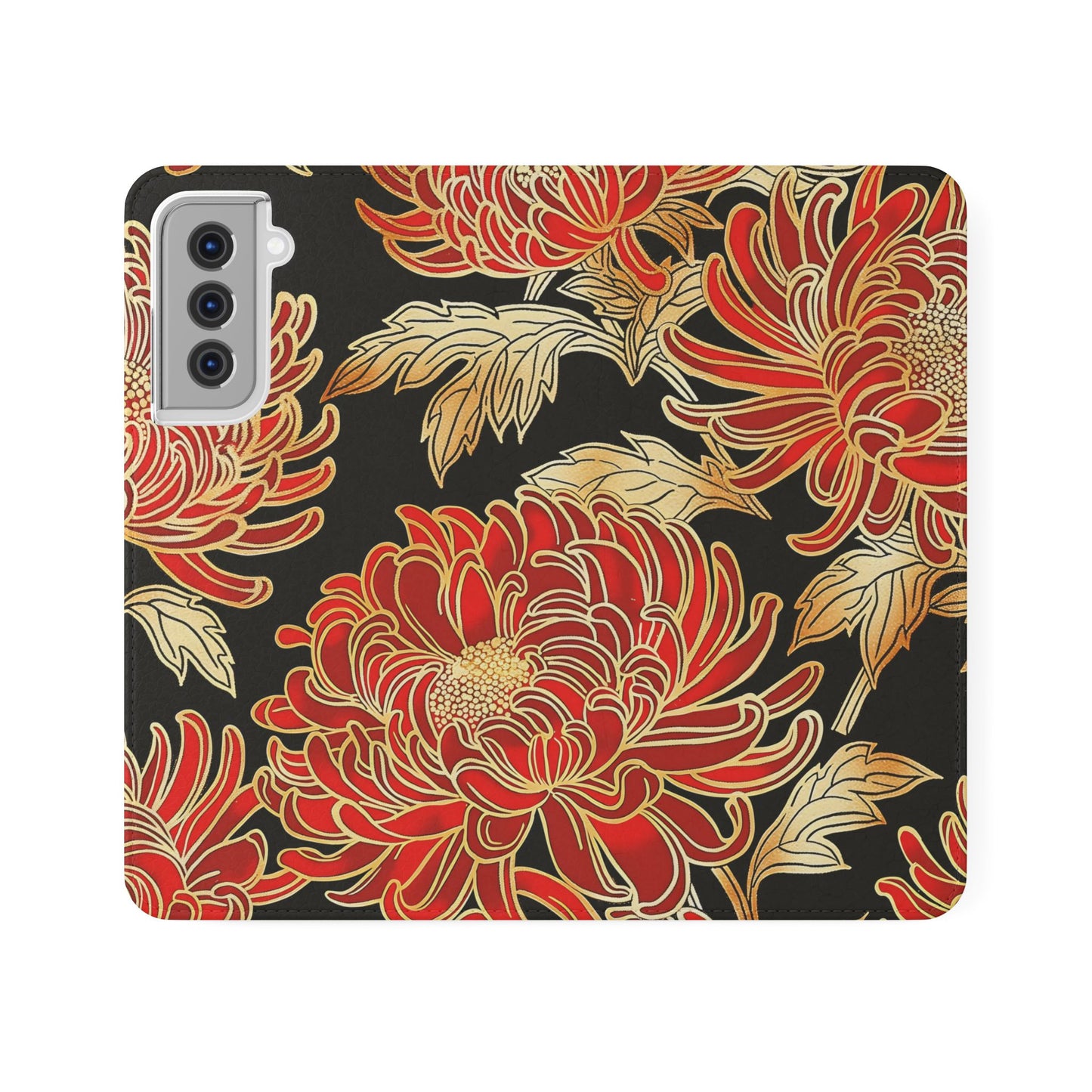 Ember Petals – Vegan Leather Wallet Samsung Case