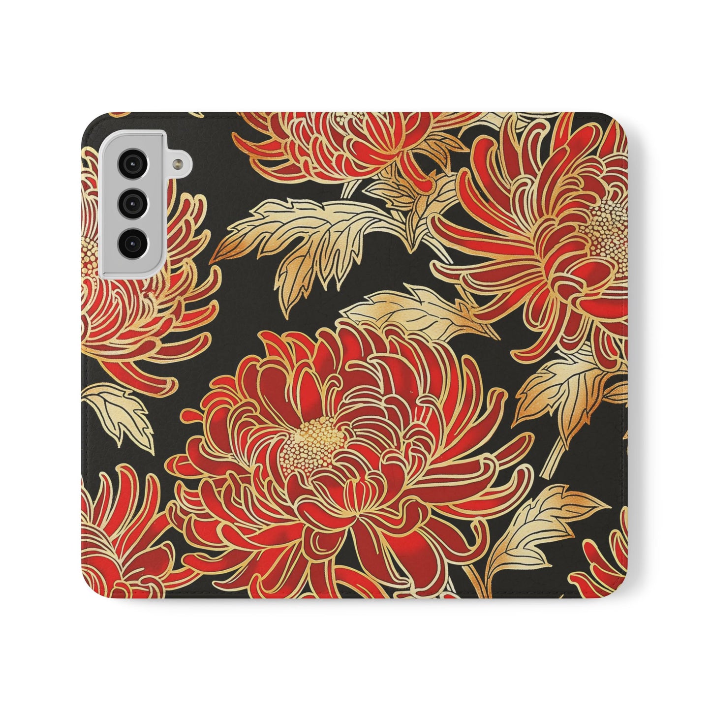 Ember Petals – Vegan Leather Wallet Samsung Case