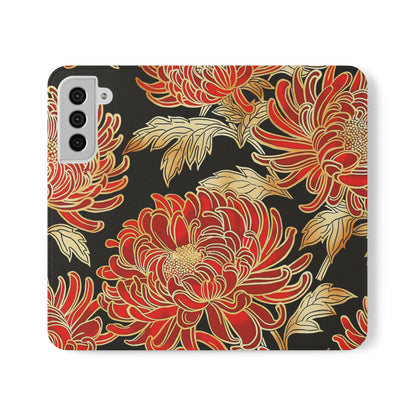Ember Petals – Vegan Leather Wallet Samsung Case