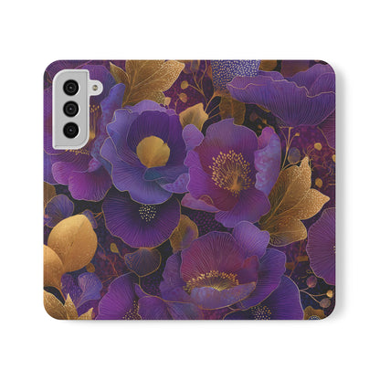 Imperial Petals – Vegan Leather Samsung Flip Phone Case