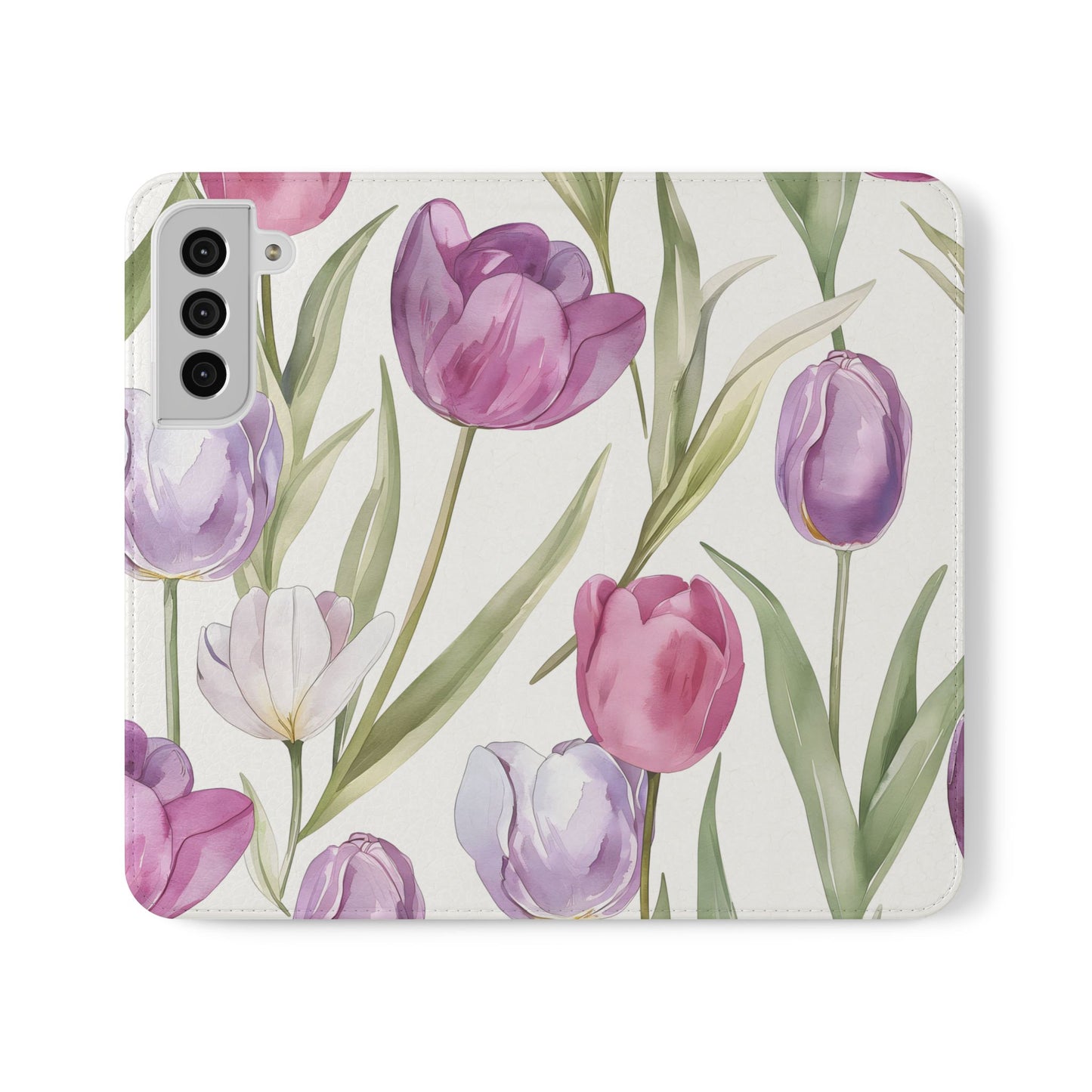 Tulip Serenade – Vegan Leather Wallet Samsung Case