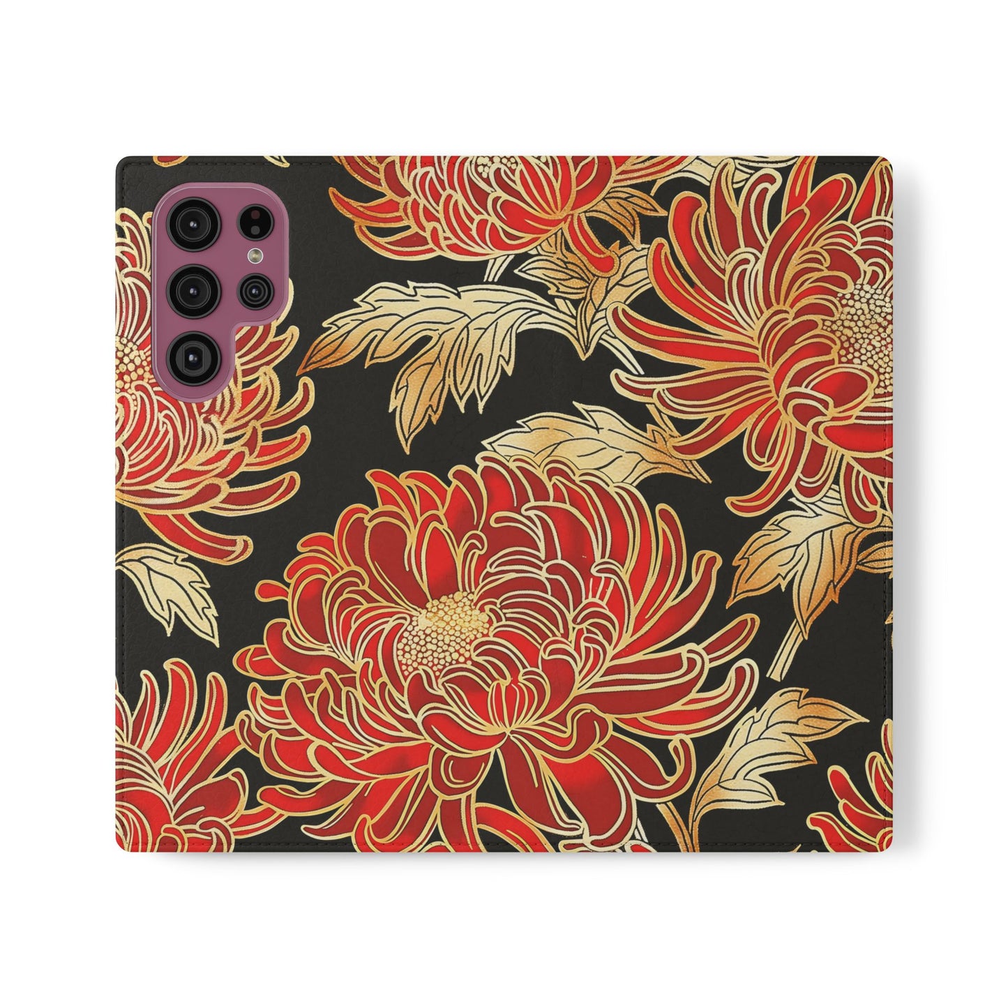Ember Petals – Vegan Leather Wallet Samsung Case
