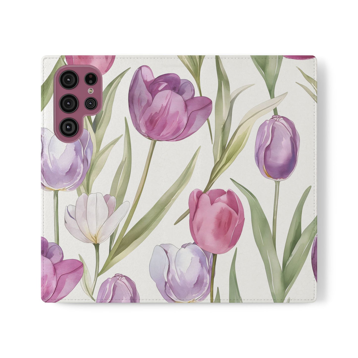 Tulip Serenade – Vegan Leather Wallet Samsung Case
