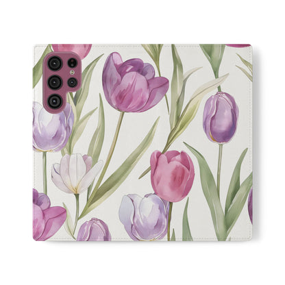 Tulip Serenade – Vegan Leather Wallet Samsung Case