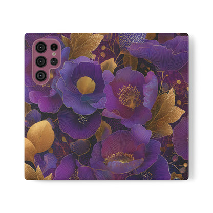 Imperial Petals – Vegan Leather Samsung Flip Phone Case