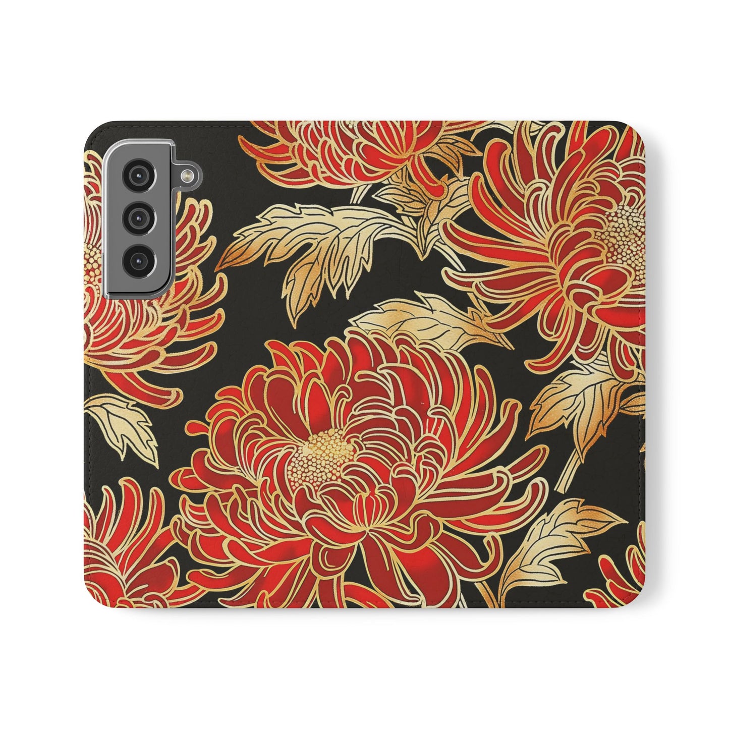 Ember Petals – Vegan Leather Wallet Samsung Case