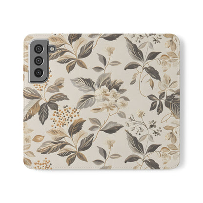 Golden Botanica – Samsung Vegan Leather Wallet Case