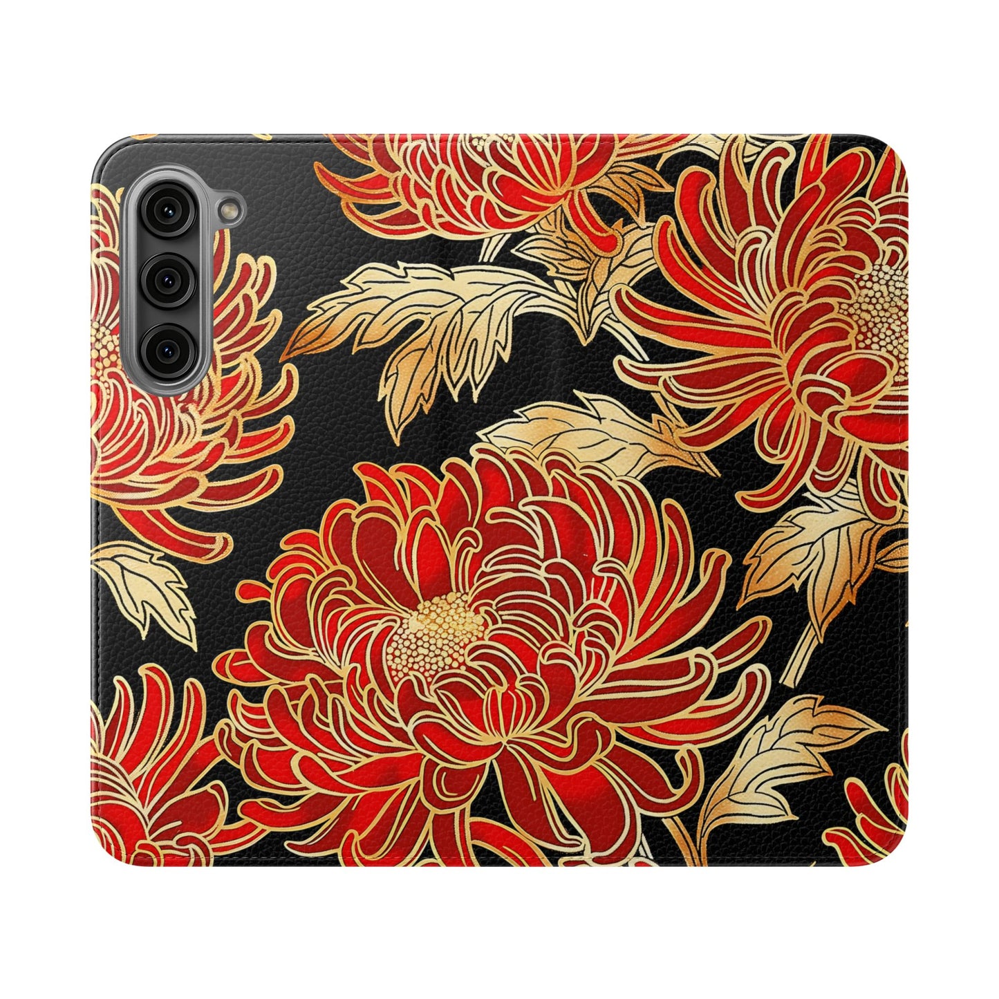 Ember Petals – Vegan Leather Wallet Samsung Case