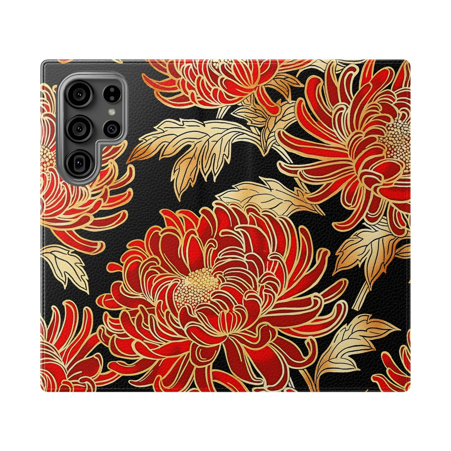 Ember Petals – Vegan Leather Wallet Samsung Case