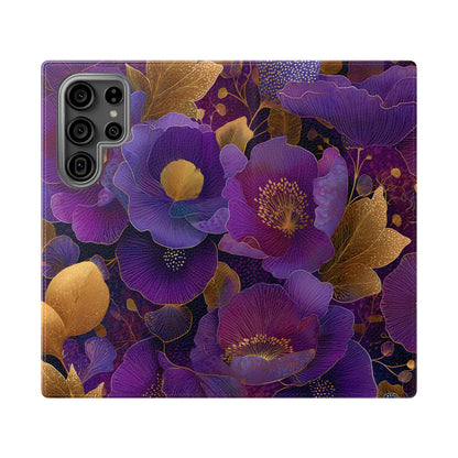 Imperial Petals – Vegan Leather Samsung Flip Phone Case