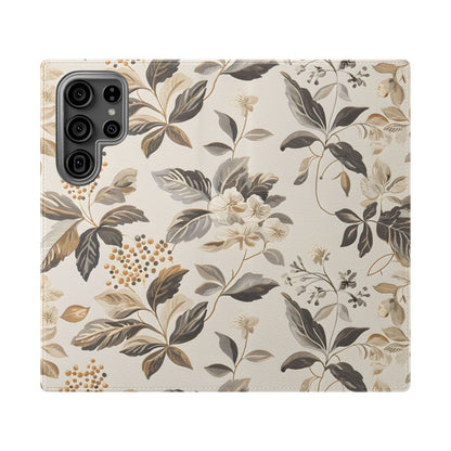 Golden Botanica – Samsung Vegan Leather Wallet Case