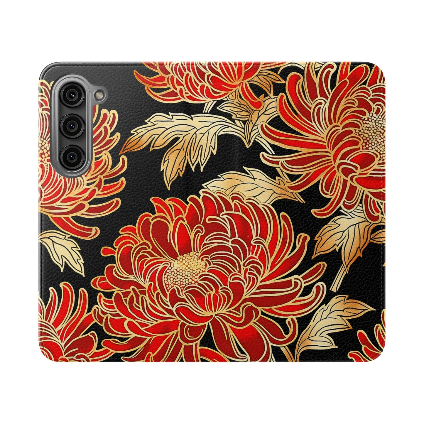 Ember Petals – Vegan Leather Wallet Samsung Case
