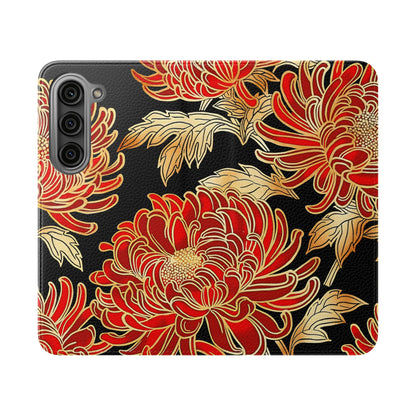 Ember Petals – Vegan Leather Wallet Samsung Case