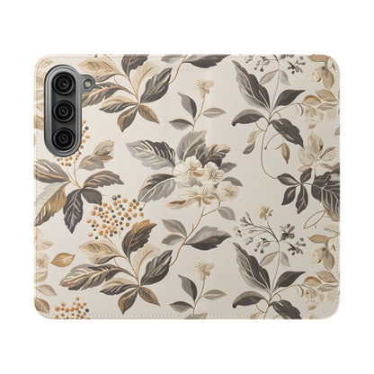 Golden Botanica – Samsung Vegan Leather Wallet Case