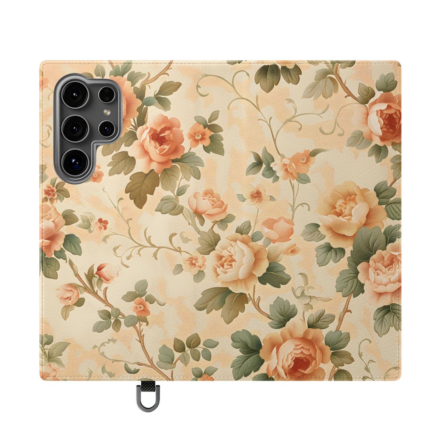 Vintage Bloom – Vegan Leather Wallet Samsung Case