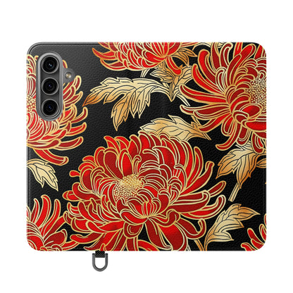 Ember Petals – Vegan Leather Wallet Samsung Case