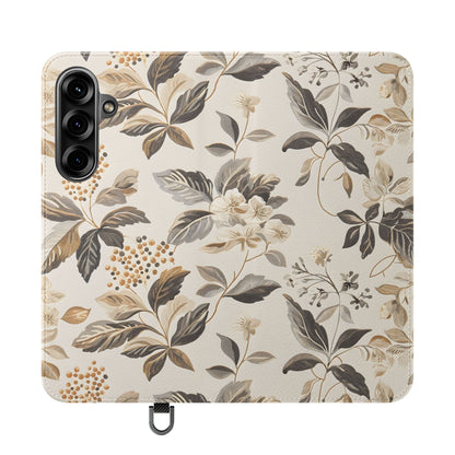 Golden Botanica – Samsung Vegan Leather Wallet Case