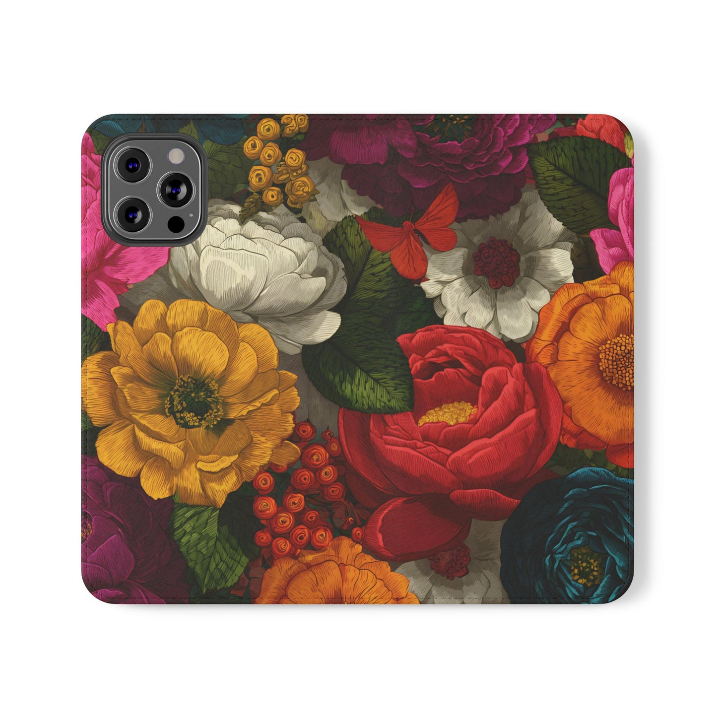 Midnight Bloom – iPhone Wallet Case