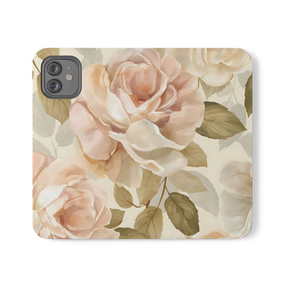 Soft Rose Elegance – iPhone Wallet Case