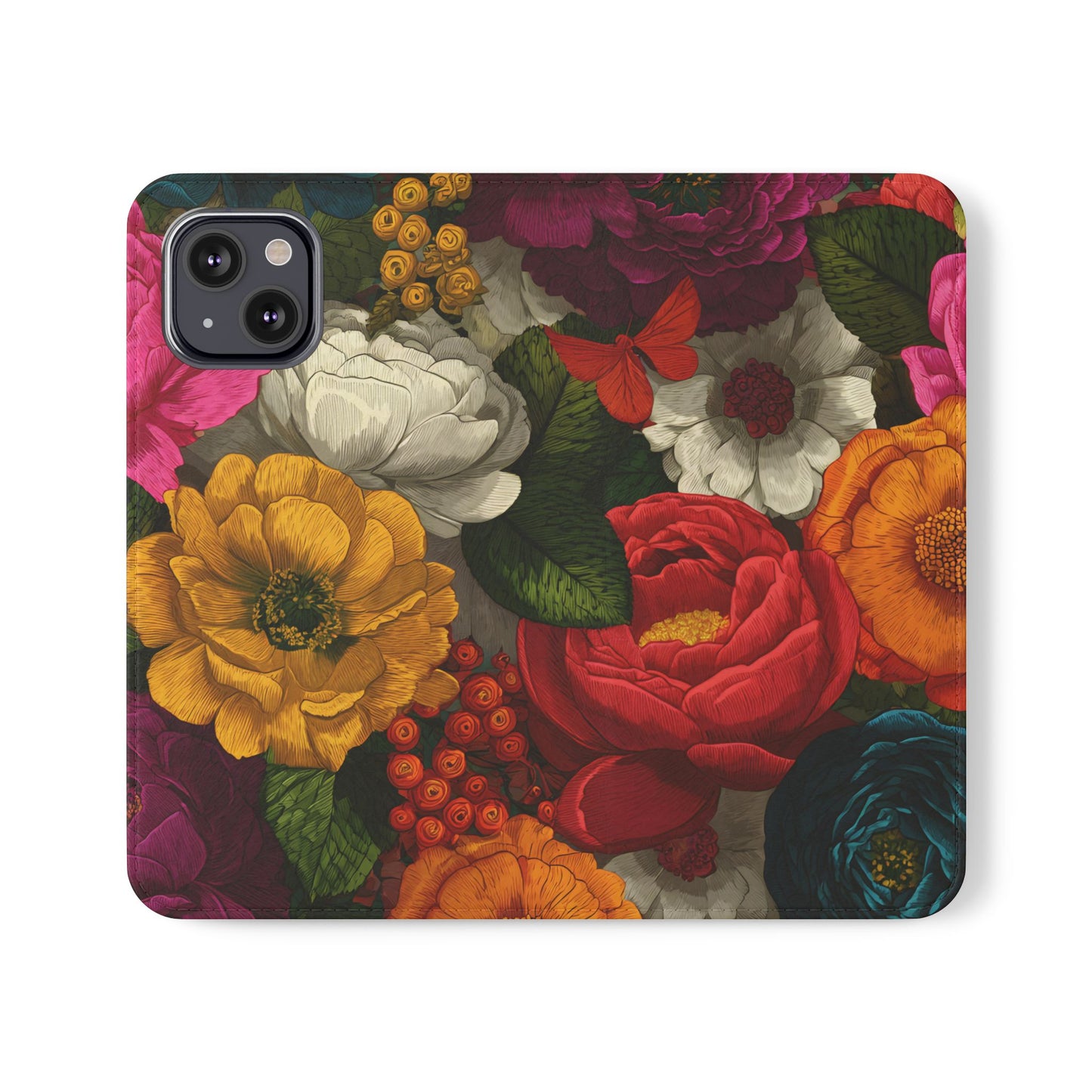 Midnight Bloom – iPhone Wallet Case
