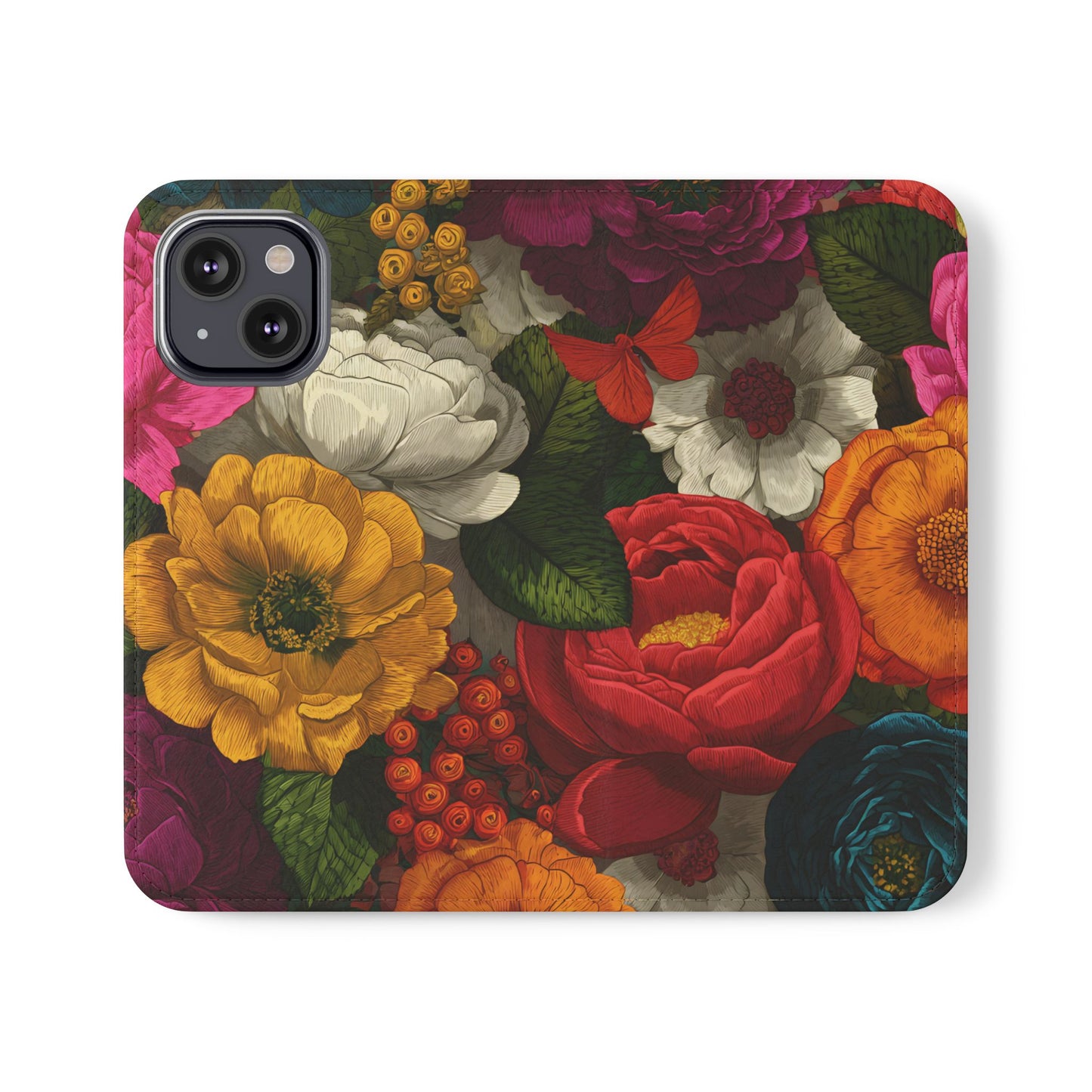 Midnight Bloom – iPhone Wallet Case